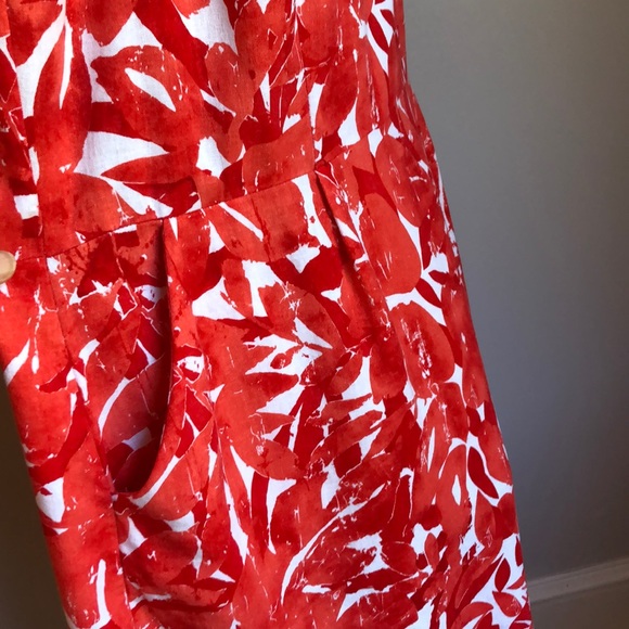 Cato Woman Red Coral Sleeveless Dress LinenRayon - Picture 7 of 15